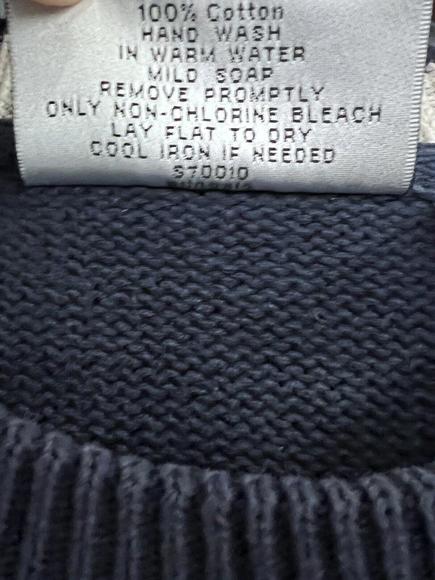 VTG Harrah’s Casino Sweater Sweatshirt Heavy Knit North Kansas City Navy Mens L - Picture 5 of 9